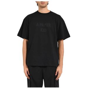 A Paper Kid, Heren, Tops, Zwart, Maat: L