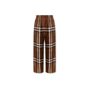 Burberry Zijden broek Alex , Brown , Dames , Maat: 2XS