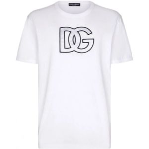 Dolce & Gabbana, Heren, Tops, Wit, Maat: L Katoen,
