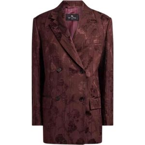 Etro, Dames, Jassen, Rood, Maat: M Leer,