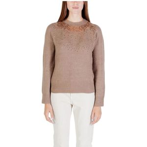 Jacqueline de Yong, Dames, Truien, Beige, Maat: M Wol,