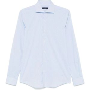 Fay, Heren, Overhemden, Blauw, Maat: 4XL