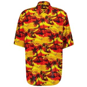 Balenciaga, Heren, Overhemden, Veelkleurig, Maat: XS Viscose,