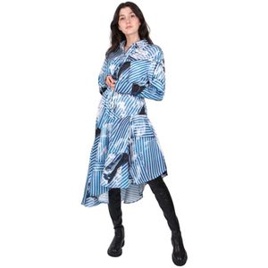 JW Anderson, Dames, Jurken, Blauw, Maat: 3XS Katoen,