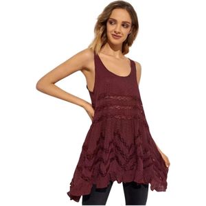 Free People, Dames, Tops, Rood, Maat: XL Voile,