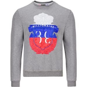 Billionaire, Heren, Sweatshirts & Hoodies, Grijs, Maat: 3XL Katoen,