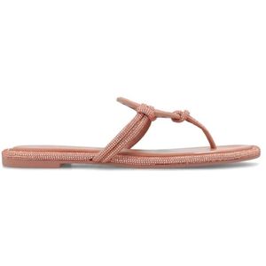 Tory Burch - Miller Slippers - Roze - Leer - Kristallen Versieringen