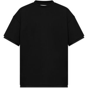Jil Sander, Heren, Tops, Zwart, Maat: S Katoen,