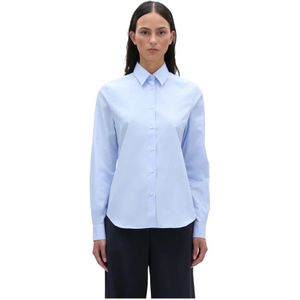 Aspesi, Dames, Blouses & Shirts, Blauw, Maat: M Katoen,