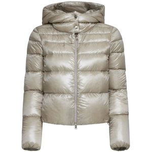 Herno, Dames, Jassen, Beige, Maat: S Polyamide,