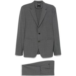 Zegna, Heren, Pakken, Grijs, Maat: XL