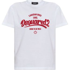 Dsquared2, Dames, Tops, Wit, Maat: M Katoen,