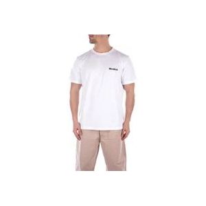 Woolrich Carhartt Logo Front T-shirts en Polos , White , Heren , Maat: S