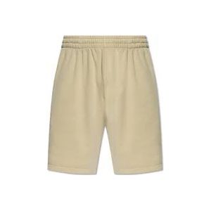 Burberry Shorts met logo patch , Beige , Heren , Maat: M