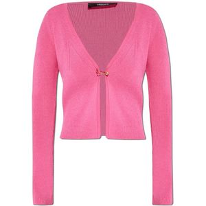 Versace, Dames, Truien, Roze, Maat: 3XS Viscose,