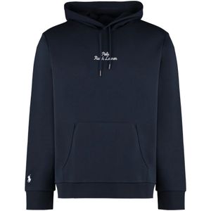 Polo Ralph Lauren, Heren, Sweatshirts & Hoodies, Blauw, Maat: L Katoen,
