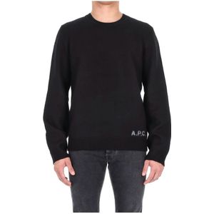 A.p.c., Heren, Truien, Zwart, Maat: L Wol,