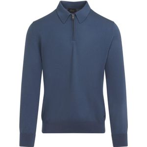Brioni, Heren, Tops, Blauw, Maat: L Wol,