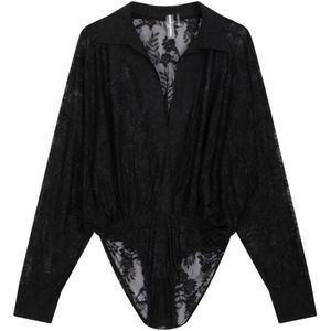 Norma Kamali, Dames, Tops, Zwart, Maat: L