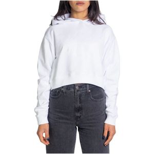 Calvin Klein Jeans, Dames, Sweatshirts & Hoodies, Wit, Maat: L Katoen,