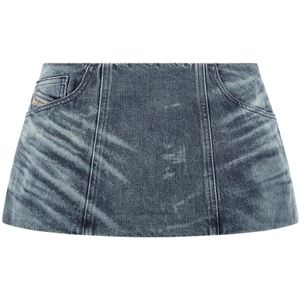 Diesel, Dames, Rokken, Blauw, Maat: W26 Katoen,