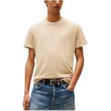 Tommy Jeans - Shirt - Camel - Kwartmouw - Normale Pasvorm