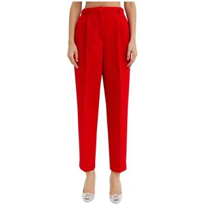 Tory Burch, Dames, Broeken, Rood, Maat: S Wol,