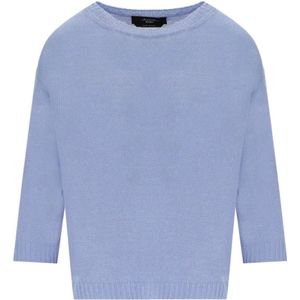 Weekend Max Mara, Dames, Truien, Blauw, Maat: XS Linnen,