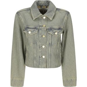 Ganni, Dames, Jassen, Bruin, Maat: M Denim,