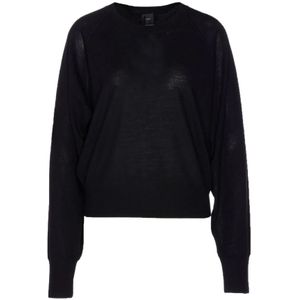 Pinko, Dames, Truien, Zwart, Maat: L Wol,