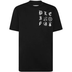 Philipp Plein, Heren, Tops, Zwart, Maat: 2XL Katoen,