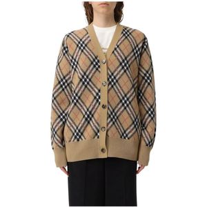 Burberry, Dames, Truien, Beige, Maat: M Wol,
