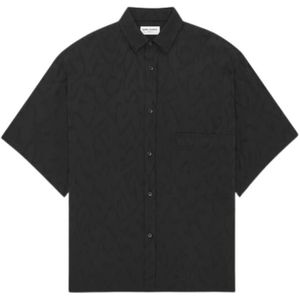 Saint Laurent, Heren, Overhemden, Zwart, Maat: XL Katoen,