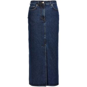 Loulou Studio, Dames, Rokken, Blauw, Maat: S Denim,