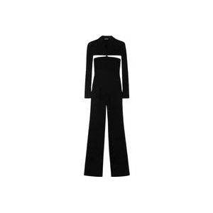 Jacquemus Lange Jumpsuit voor de Bergen met Onzichtbare Rits , Black , Dames , Maat: XS