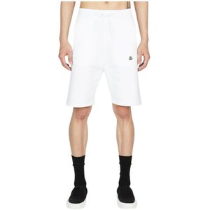 Moncler, Heren, Korte broeken, Wit, Maat: S Jersey,