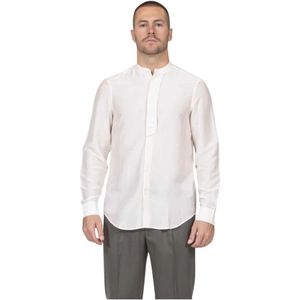 Emporio Armani, Heren, Overhemden, Wit, Maat: S Zijde,