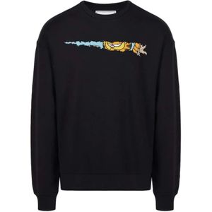 Iceberg, Heren, Sweatshirts & Hoodies, Zwart, Maat: S Katoen,