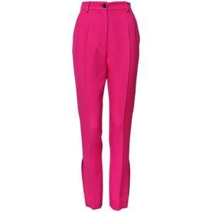 Dolce & Gabbana, Dames, Broeken, Roze, Maat: 2XS Wol,