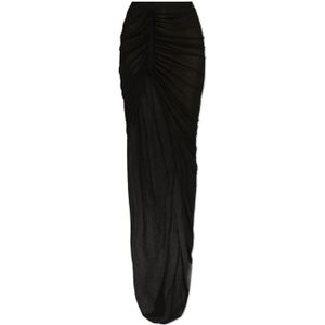 Rick Owens, Dames, Rokken, Zwart, Maat: XS Viscose,
