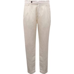 Berwick, Heren, Broeken, Wit, Maat: S Linnen,