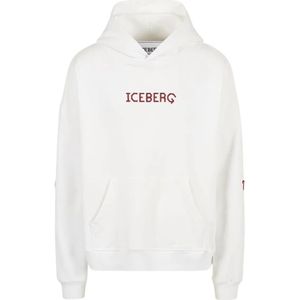 Iceberg, Heren, Sweatshirts & Hoodies, Wit, Maat: L Katoen,