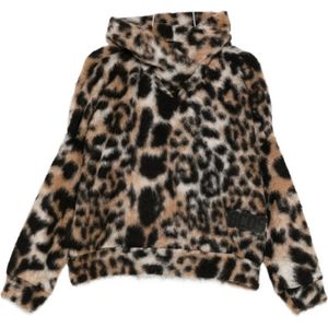 Gcds, Dames, Sweatshirts & Hoodies, Bruin, Maat: S Wol,