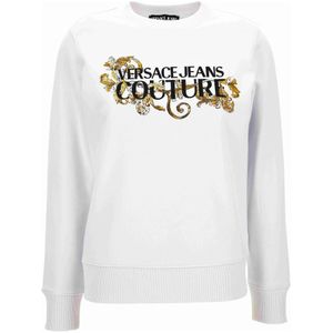 Versace Jeans Couture, Dames, Truien, Wit, Maat: L Katoen,