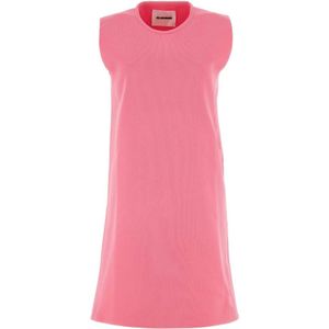 Jil Sander, Dames, Jurken, Roze, Maat: S Poliester,