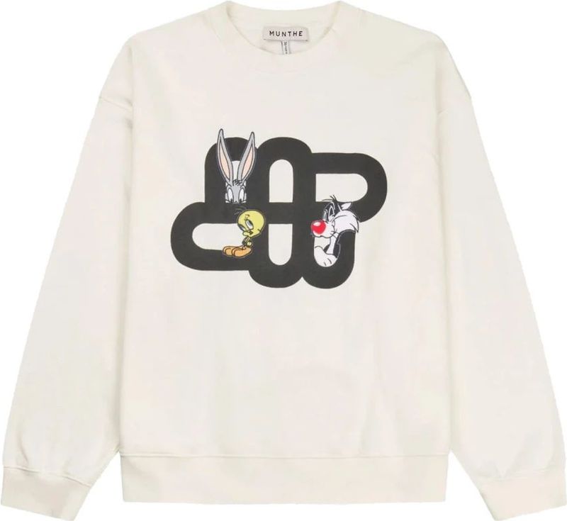 Munthe - Sweatshirt - Wit - Oversized - Katoen