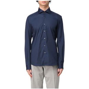 Fay, Heren, Overhemden, Blauw, Maat: XL