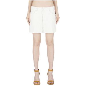 Dsquared2, Dames, Korte broeken, Wit, Maat: 2XS Denim,