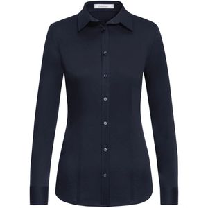 Soluzione, Dames, Blouses & Shirts, Blauw, Maat: M