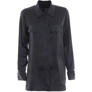 Max Mara, Dames, Blouses & Shirts, Grijs, Maat: 3XS Zijde,